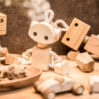 Wooden robot toys and car