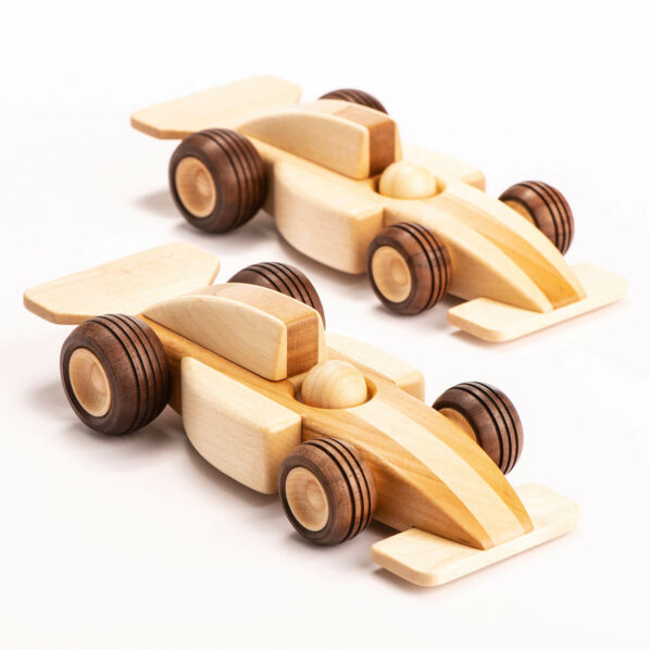 handmade F1 wooden car toy