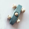 Wooden toy car in blue colour