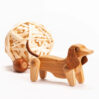 wooden dog toy standing