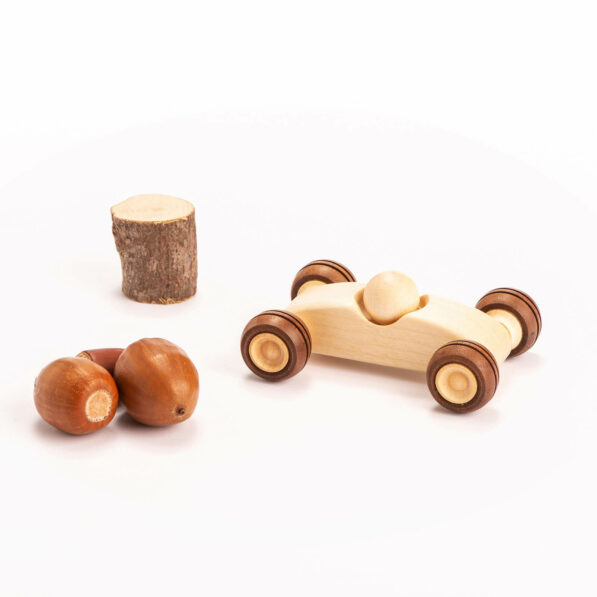 handmade wooden toy car from maple wood