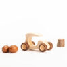 handmade wooden car for toddlers from maple wood